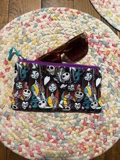 Jack And Sally Handmade Eyeglass Pouch NWOT Purple Zipper