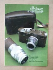 LEICA RARE  UNUSUAL 'M' SERIES CAMERAS ACCESSORIES Book Vanhasbroeck - Signed