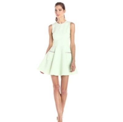 French Connection Sleeveless Shimmery Mint Green Dress Women's Size 2 | eBay