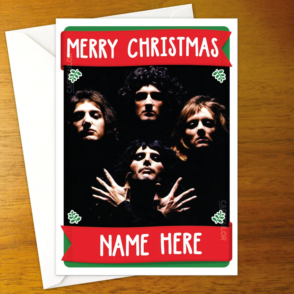 CARDTAILOR QUEEN Personalised CHRISTMAS Card - personalized xmas holiday freddie mercury