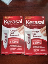 LOT OF 2 Kerasal Fungal Nail Renewal Treatment 10 mL 0.33 oz