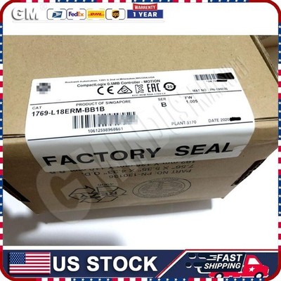 New Sealed 1769-L18ERM-BB1B AB CompactLogix 0.5MB Controller Motion US Free Tax