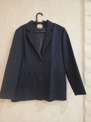 Blazer Jacket Anzugjacke Jacke Damen Dunkelblau Daxon Gr. M / L (Nr. 61)