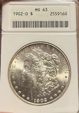 1902-O Soapbox ANACS MS63 Morgan Silver Dollar
