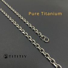 New Pure Titanium Necklace Titanium Angle Chain 7mm Anti Allergic Man Woman DIY
