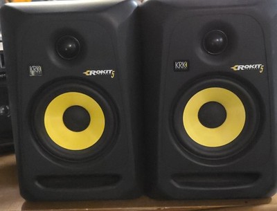 KRK Systems Rokit 5 G3 Aktiv Powered Monitor Lautsprecher Paar mit Kabeln