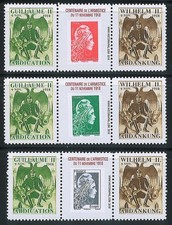 CENT18-10PT1-3 : 2018FR - 3 blocs PT ARMISTICE 1918 Abdication Guillaume II