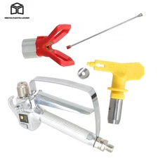 Universal 75CM Airless Paint Extension Pole Rod+Airless Paint Spray Gun 3600PSI