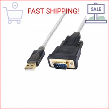 DTech Serial Cable to USB Adapter DB9 Male RS232 Port Supports Windows 11 10 8 7