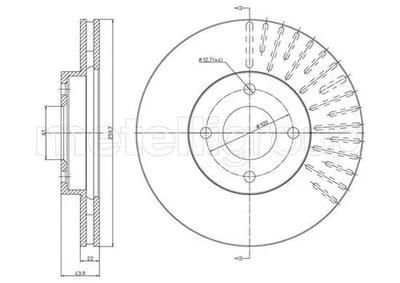 2x Disque de frein ventilé 23-1659C METELLI pour NISSAN MICRA IV NOTE - Photo 1/4
