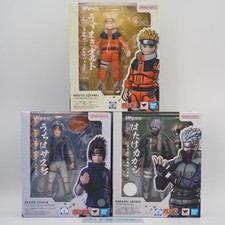 S.H.Figuarts Naruto Uzumaki Sasuke Uchiha Kakashi Hatake Lot Of 3 Bandai [EXC]