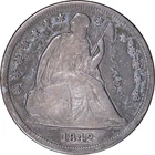 1842 $1 Seated Liberty Dollar ~ VG Details