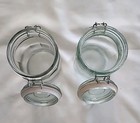 2 Vintage 5-3/4” Tall 12 Panel Glass Clear Glass Jar with Wire Bail and Gasket — photo 8