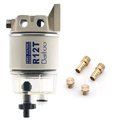 BARTOO R12T Fuel Water Separator Marine,10 Micron Fuel Filter Marine Parts...