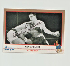 GENE FULLMER Boxing Champion signed 1991 KAYO card Autograph HALL OF FAME