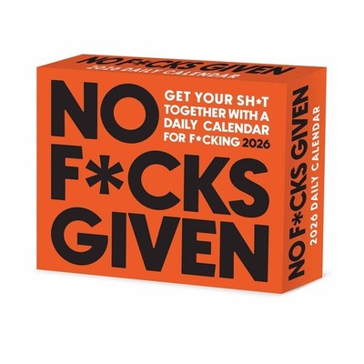 No F*cks Given Desk Calendar 2026, Desk Calendars, Day To View, Humour, Gift