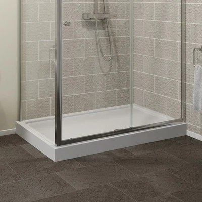 AFFINE Hydrolux Easy Plumb Rectangular Shower Tray 900 x 800mm with Waste