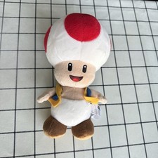 2017 Little Buddy Nintendo Super Mario All Star Collection Red Toad Plush