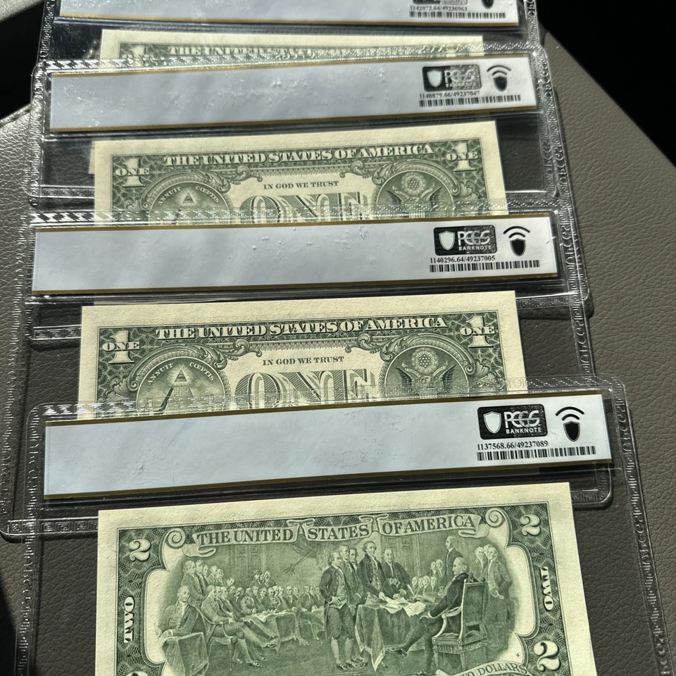 Federal Reserve Note PCGS 66 PPQ 4 Matching LOW SERIAL & Fancy Number - Image 4 of 4