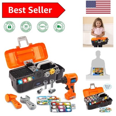 Interactive Orange Drill and Learn Toolbox for Preschoolers - Engaging Role-Play