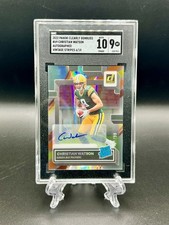 2022 Donruss Clearly Christian Watson Auto Vintage Stripes FOTL  /18 SGC 9/10