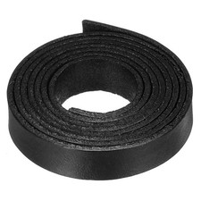 1.1 Yard 12mm Flat Leather Cord, Leather Lacing Strips for DIY Crafts Black
