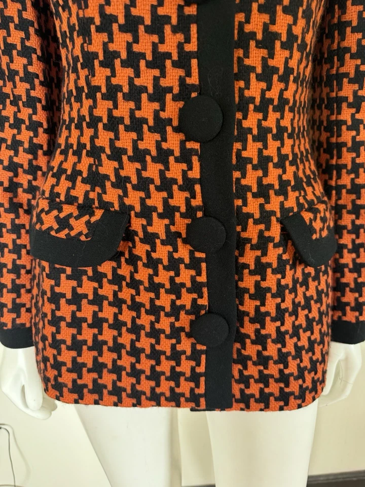 Blazer de lana vintage años 80 Lillie Rubin exclusivo pata de gallo Foto 3 de 4