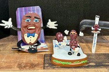 Vintage California Raisins 80  s Lot Fingertronic, CALRAB Set w/Figures  Watch