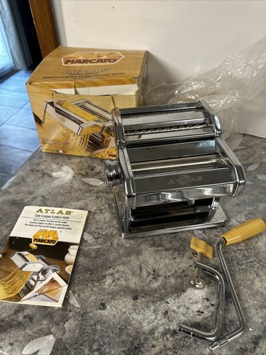 Marcato Atlas 150 Pasta Machine Italy Lasagna Fettuccini Manual Vitantonio - Picture 12 of 12
