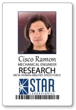 CISCO RAMON FROM THE FLASH NAME BADGE HALLOWEEN COSPLAY PIN BACK