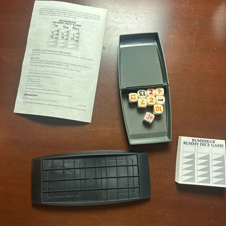 Vintage 1995 Rummikub Rummy Dice Game by Pressman Rules Very Nice Complete - Image 2 of 4