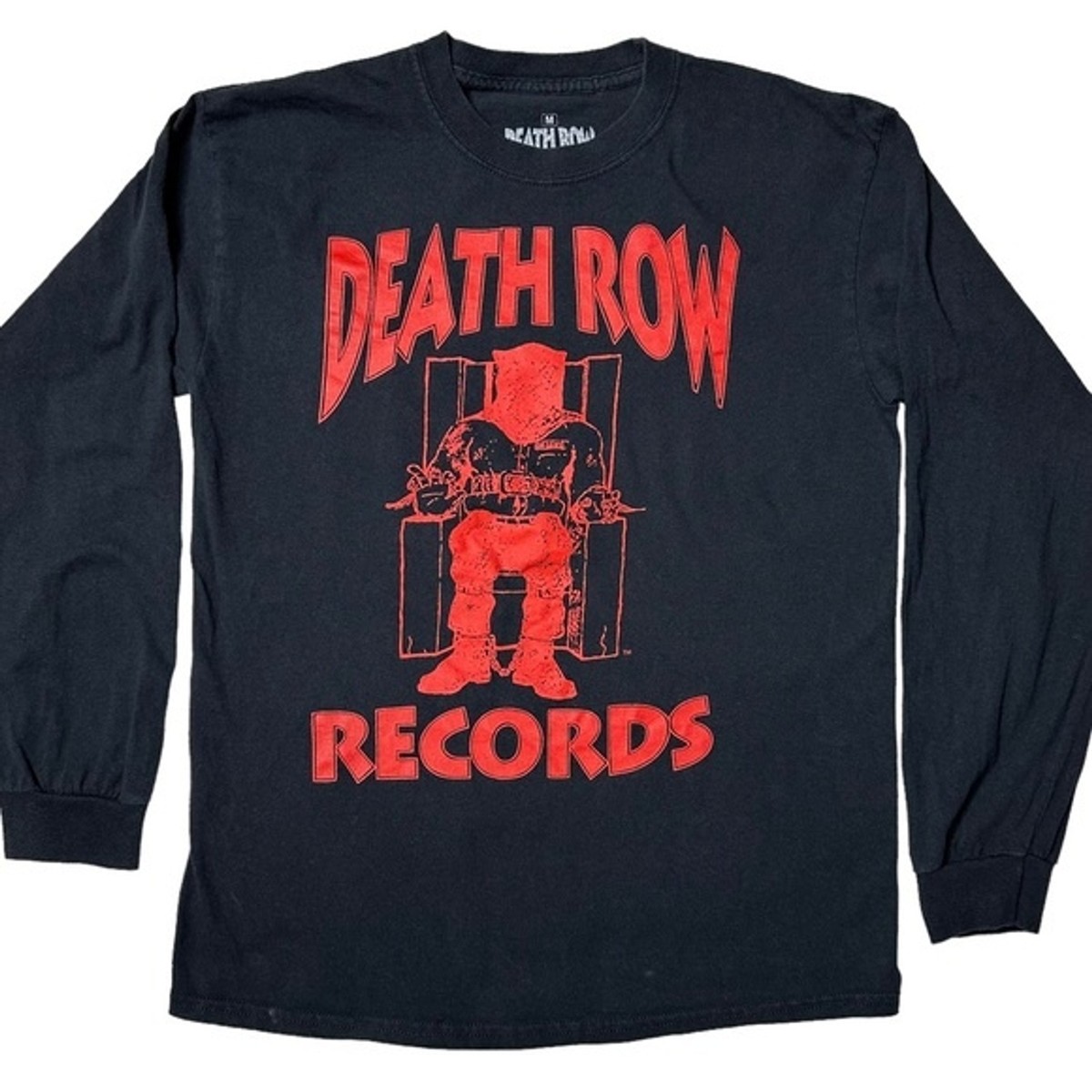 Death Row Records Official Logo Long Sleeve Graphic T-Shirt Black 