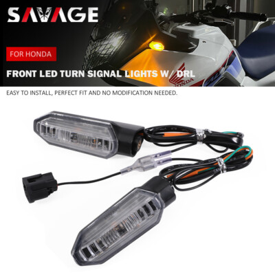 Front LED Turn Signals Lights w/ DRL for HONDA XL750 Transalp 750 2023 2024 