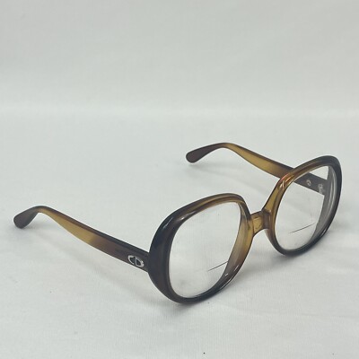 VINTAGE CHRISTIAN DIOR CD OPTYL AMBER EYE GLASSES 648 5 1/4  display picture 3