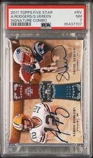 Aaron Rodgers Shane Vereen 2011 Five Star Combo Auto /10 PSA 7 #FSSC-RV GB & NE