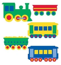 Primary Colored Train Wallies 12228