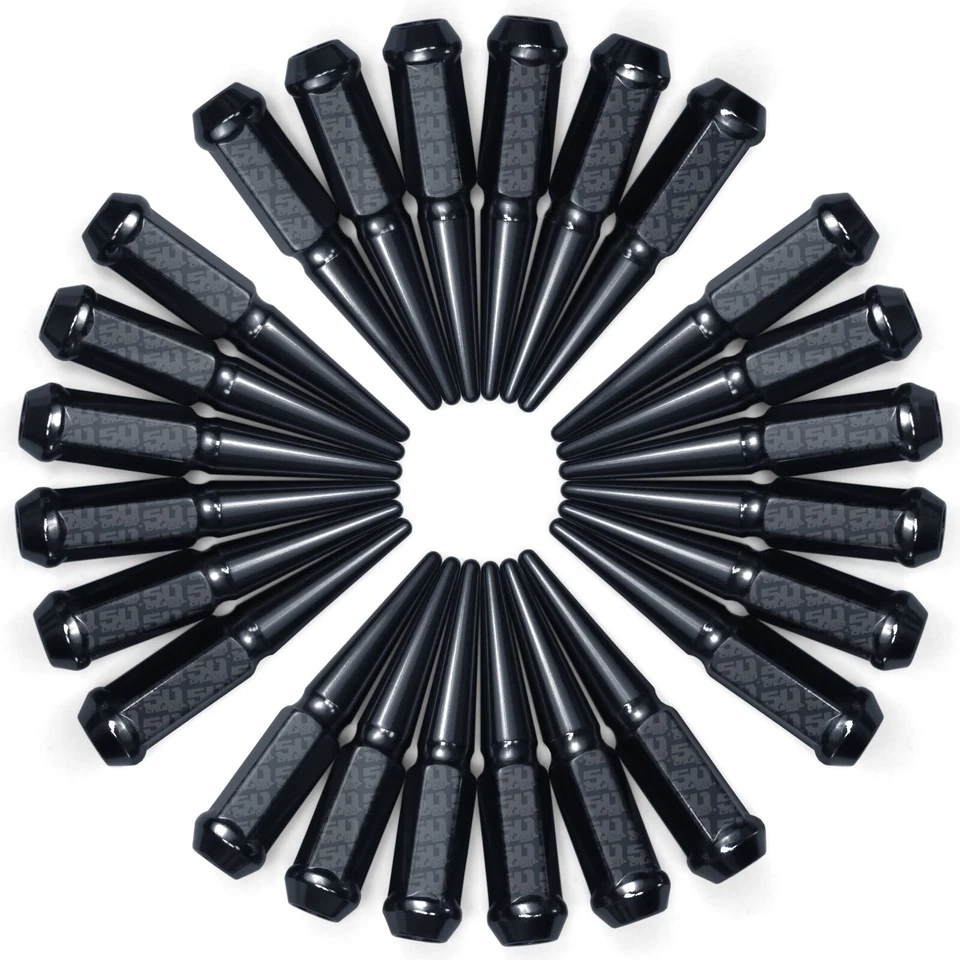 Tuercas de clavo 12x1,25 para Nissan Frontier Titan Armada Infiniti QX56 QX80 negras Foto 3 de 4