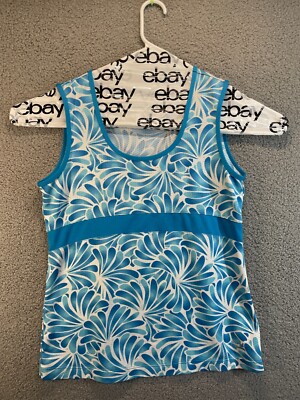 Tech Elements By Danskin Blue Floral Workout Tank Top Size 14-16