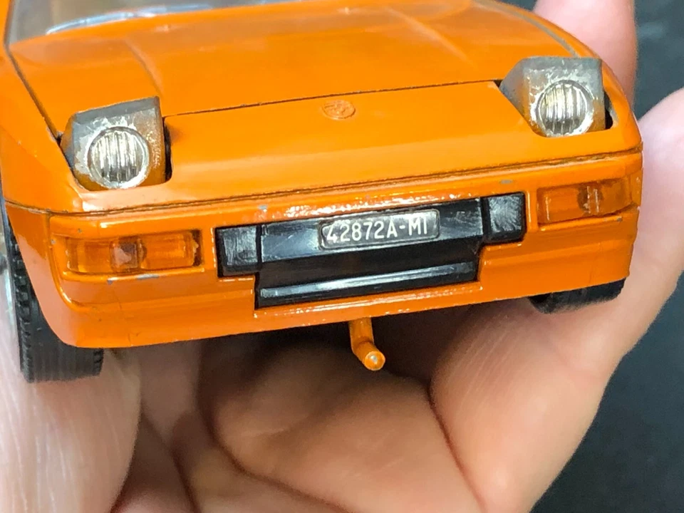 Imperfect Mebetoys 1:24 Diecast Car ITALY ORANGE PORSCHE 924 #8612 No Box AS-IS - Image 3 of 4
