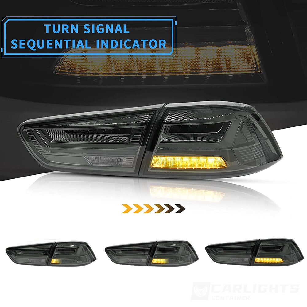 Smoked LED Tail Lights for Mitsubishi Lancer Evolution / X 2008-2017