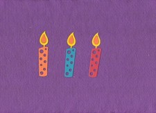 CANDLE birthday holes die cuts scrapoook cards