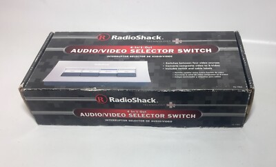 NEW RadioShack Audio Video Selector Switch AV 4-Way S-Video Cat No 15-1983
