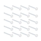 20pcs Bioflex Clear Acrylic Nose Rings Stud Nose Retainer Body Piercing Jewelry