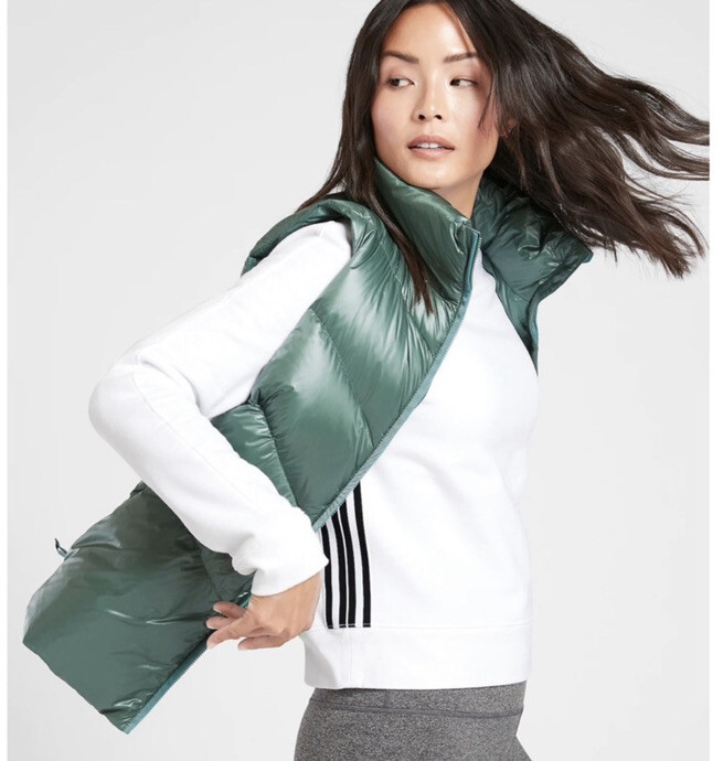 Athleta Lofty Down Insulated Vest Puffer JuniperGreen Women Size M Tall eBay