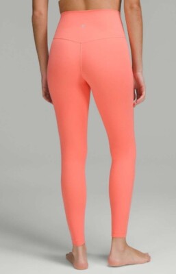 Lululemon Align HR Pant 25” Size 12 Raspberry Cream RPCR neon pink