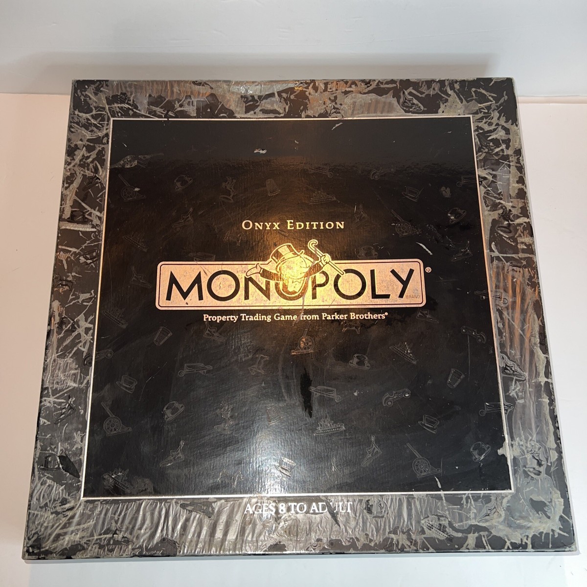 Monopoly Onyx Edition Game Hasbro 2006 Silver Black 62020 Complete