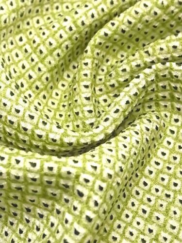 e003-L_Japanese Kimono Fabric_Silk,Yellow green,Shibori,Kanoko,160 cm