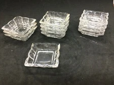 12 Heisey OLD SANDWICH 2" Square Glass Salt Dip-Nut Dish-Ind. Ashtray