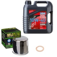 Hiflo ÖLfilter Set LM 10W-40 Race 4L FüR Triumph Trophy 1215 SE ABS V13VH Bj.15