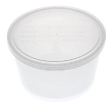 Denture Container, Clear, Pack of 25